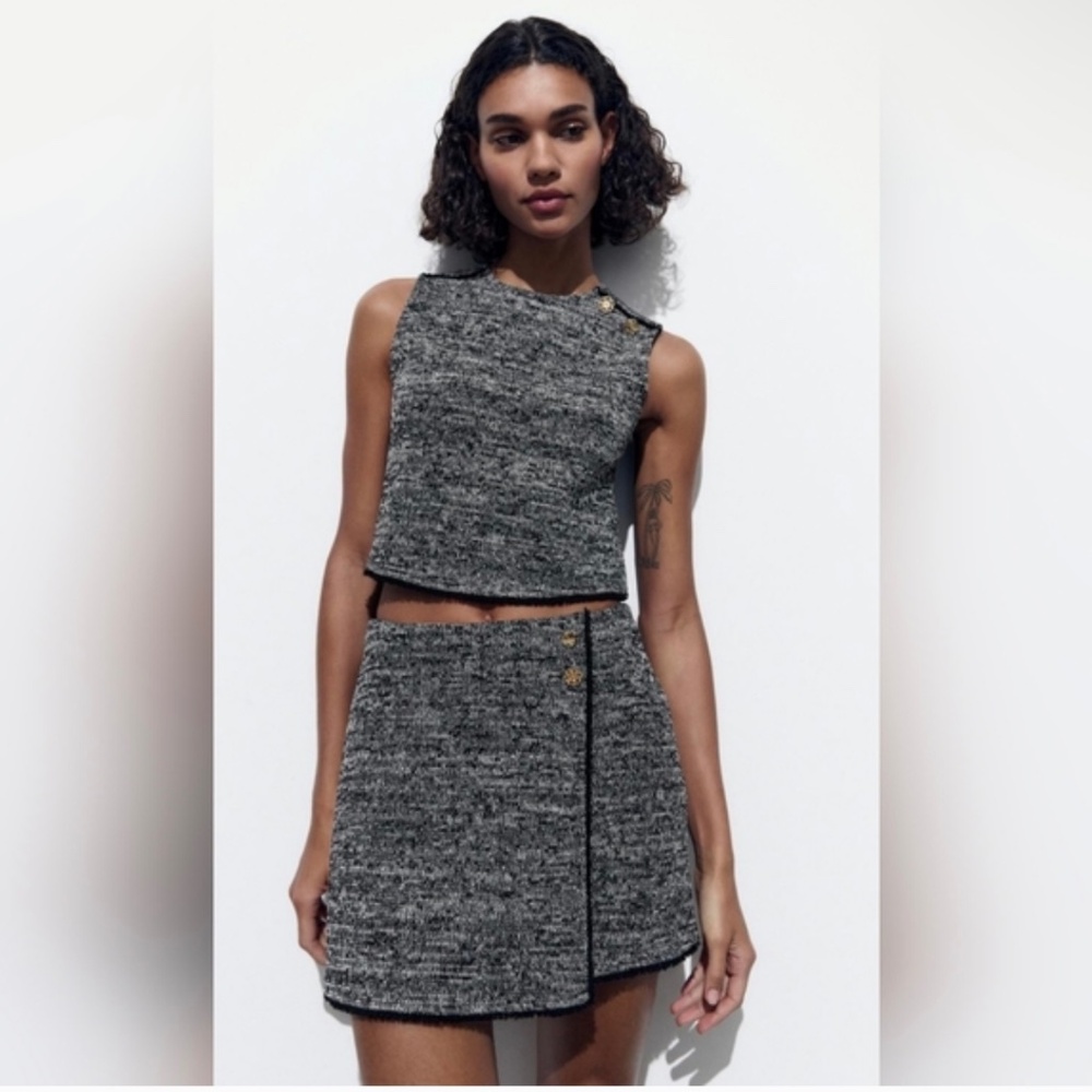 Zara tweed set - skirt and top NWT